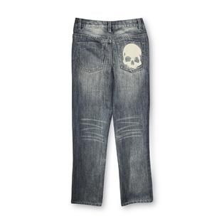 Route 66   Boys Slim Straight Jeans   Skull