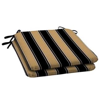 Hampton Bay Twilight Stripe with Roux Outdoor Seat Pad (2 Pack) AC30060X 9D2