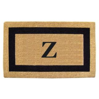 Creative Accents Single Picture Frame Black 22 in. x 36 in. HeavyDuty Coir Monogrammed Z Door Mat 02020Z
