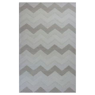 Kas Rugs Chevron Style Ivory 2 ft. 3 in. x 3 ft. 9 in. Area Rug ETE107727X45