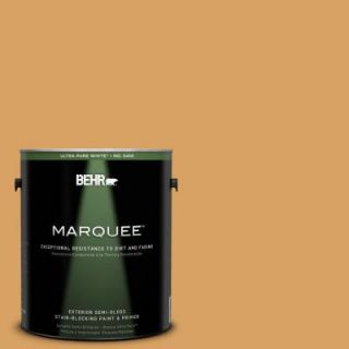 BEHR MARQUEE 1 gal. #MQ4 10 Amber Brew Semi Gloss Enamel Exterior Paint 545301