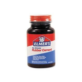 Elmers Rubber Cement, 4oz, Repositionable Rubber Cement   Office