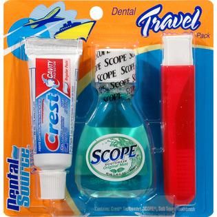 Dental Source Travel Toothbrush Toothpaste Original, Mouth Wash Mint
