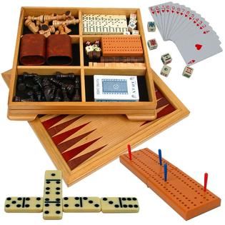 Trademark Games  Deluxe 7 in 1 Game Set   Chess   Backgammon etc