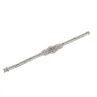 Xavier Absolute™ Baguette and Round Ornate Sterling Silver Line Bracelet   7839098
