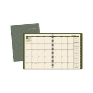 Ataglance 70120G60 Recycled Monthly Planner, Green, 6 7/8" x 8 3/4", 2016