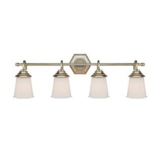 Filament Design 4 Light Winter Gold Vanity Light with Soft White Glass CLI CPT203395759