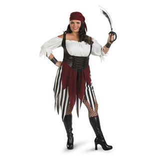 Women’s Deck Hand Darling Pirate Halloween Costume Size XL
