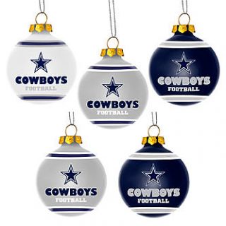 Forever Collectibles Dallas Cowboys 5 Pack Shatterproof Ball Ornaments