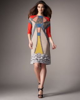 Etro Paisley Colorblock Dress