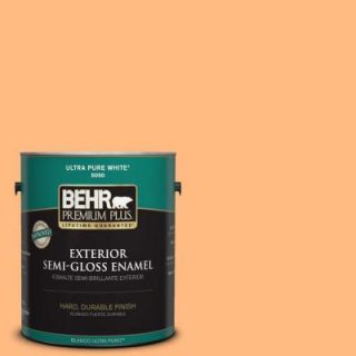 BEHR Premium Plus 1 gal. #270B 4 Apricot Flower Semi Gloss Enamel Exterior Paint 540001