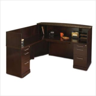 Mayline Sorrento L Shaped Reception Desk with Counter