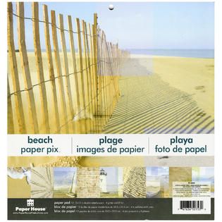 Paper Company Double Sided Paper Pad 12X12 12/Sheets Beach 8 Flat