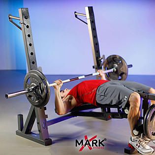 XMark  International Olympic Weight Bench with Leg Extension and