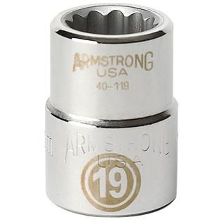 Armstrong 38 mm socket, 12 pt. 3/4 in. drive