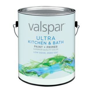 Valspar Ultra Gallon Size Container Interior Soft Gloss Kitchen and Bath Tintable Base Latex Base Paint and Primer in One (Actual Net Contents 116 fl oz)