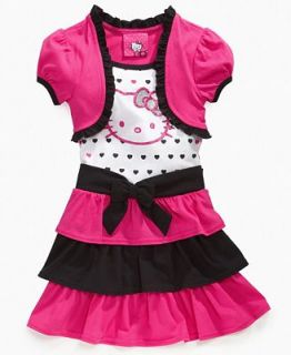 Hello Kitty Girls Dress, Little Girls Ruffle Shrug Dress   Kids   