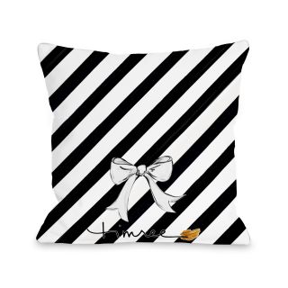 Lets Twirl Dress Stripes Throw Pillow by One Bella Casa