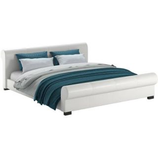CorLiving San Antonio Scrolled Leatherette King Bed