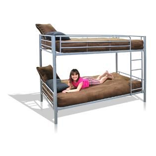 American Furniture Alliance Twin Over Twin Silver Bunk Bed   Furniture