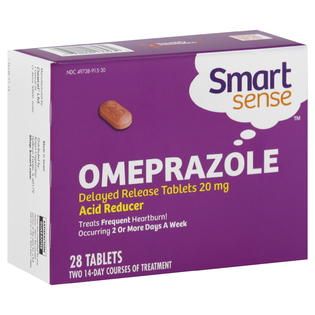 Smart Sense Omeprazole, 20 mg, Delayed Release Tablets, 28 tablets