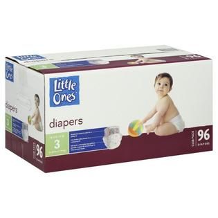 Little Ones  Diapers, Medium, Size 3 (16 28 lb), Club Pack, 96 diapers