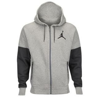 Jordan Fleece Full Zip Hoodie   Mens   Basketball   Clothing   Gym Red/White/Black