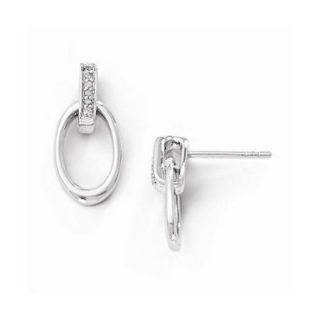 Sterling Silver White Ice .06ct. Diamond Earrings. Comes in a lovely Gift Box (0.7IN x 0.3IN )
