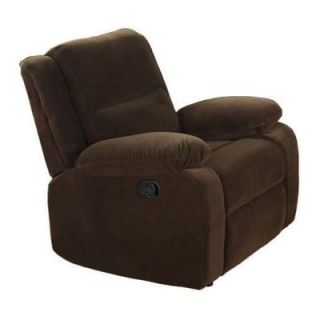 Furniture of America Haven Flannelette Chair in Dark Brown CM6554 C