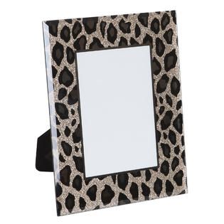 Mele & Co. Dara Mirrored Glass Photo Frame with Leopard Design