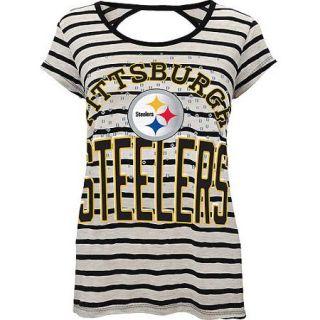NFL Juniors Pittsburgh Steelers Short Sleeve Bow Back T Shirt