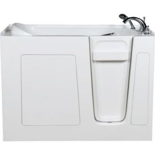 Allure Walk In Tubs 4.58 ft. Right Drain Walk In Whirlpool and Air Bath Tub in White J55WR