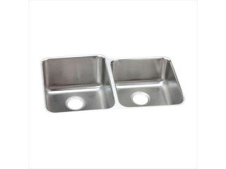 Elkay ELUH3120RPD 18 Gauge Stainless Steel 31.25 x 20.5 x 9.875 in. Double Bowl Undermount Kitchen Sink Kit