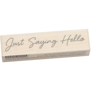 Hero Arts Little Greetings Just Saying Hello Mounted Rubber Stamp