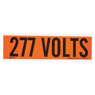 BRADY 44112 Voltage Card,1 Marker,277 Volts