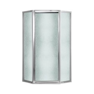 Swanstone 38 in W x 70 in H Polished Chrome Neo Angle Shower Door