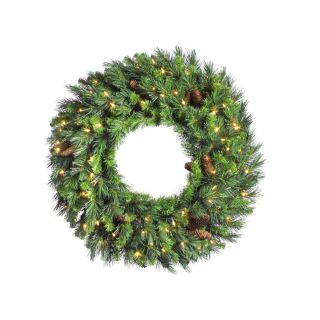 Vickerman Pre Lit 72 in Cheyenne Pine Artificial Christmas Wreath with 400 Count Incandescent Lights