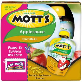 Motts Snack & Go Natural Applesauce 4 PK BOX   Food & Grocery