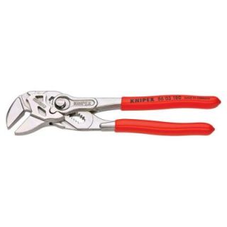 KNIPEX Heavy Duty Forged Steel 7 1/4 in. Pliers Wrench with Nickel Plating 86 03 180 SBA