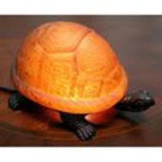 Warehouse of Tiffany Amber Turtle Accent Lamp   Home   Home Decor