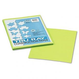 TRU RAY CONSTRUCTION PAPER, 76 LBS., 9 X 12, BRILLIANT LIME, 50 SHEETS