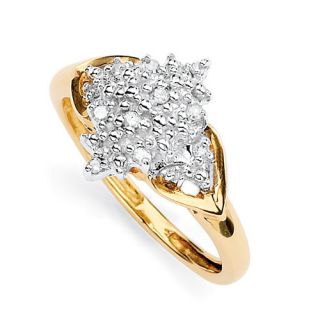 Palm Beach Jewelry 10k Yellow Gold Marquise Cut Diamond Ring