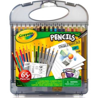 Crayola Colored Pencil Design and Sketch Kit, 65 Pieces