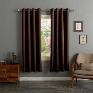 Aurora Home Grommet Top Thermal Insulated 72 inch Blackout Curtain