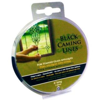 Brewster 6 ft. Black Caming Line for Stain Glass (2 Pack) T89527
