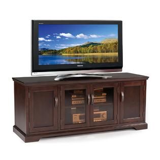 Leick Chocolate Cherry & Bronze Glass 60W TV Stand   Home   Furniture