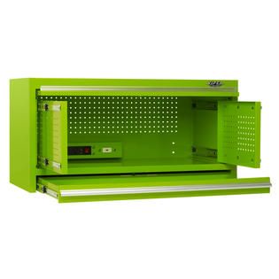 Viper Tool Storage 41 Inch 2 Drawer 18G Steel Top Hutch, Lime   Tools