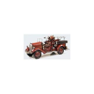 Atlantic Importers Jlf733R 1936 Red Mack Junior Fire Truck Replica