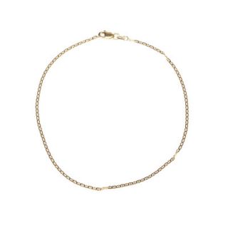 Jewelryweb 14k 1.5mm Anchor Link Chain Ankle Bracelet