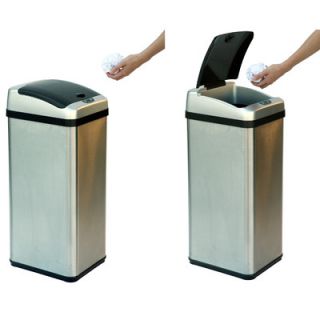iTouchless 13 Gallon Rectangular Extra Wide Opening Touchless Trash